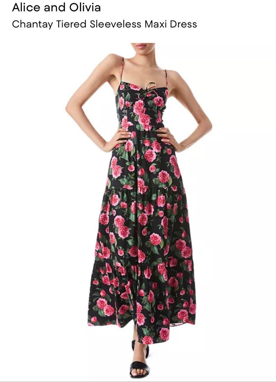 Alice and Olivia Chantay Tiered Sleeveless Maxi Dress size 4